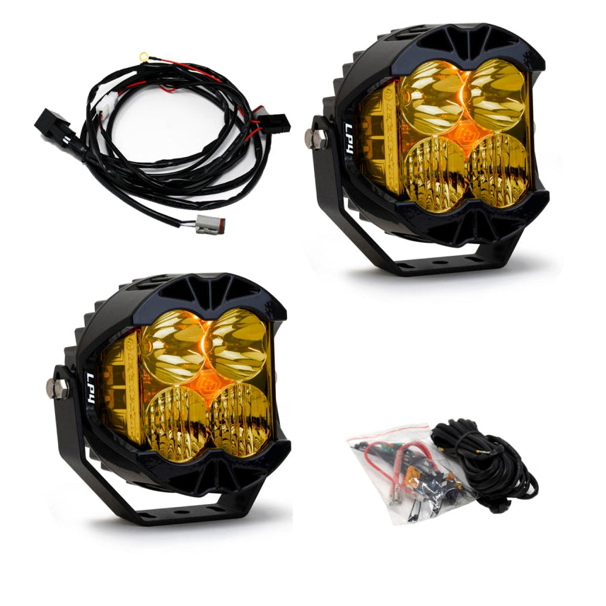Baja Designs LP4 Pro Driving/Combo LED - Amber (Pair) - T1 Motorsports