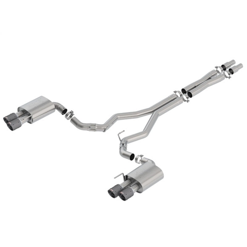 Borla 2018 Ford Mustang GT 5.0L AT/MT (w/o Valves) ATAK 3in Cat-Back Exhaust w/Carbon Fiber Tips - T1 Motorsports