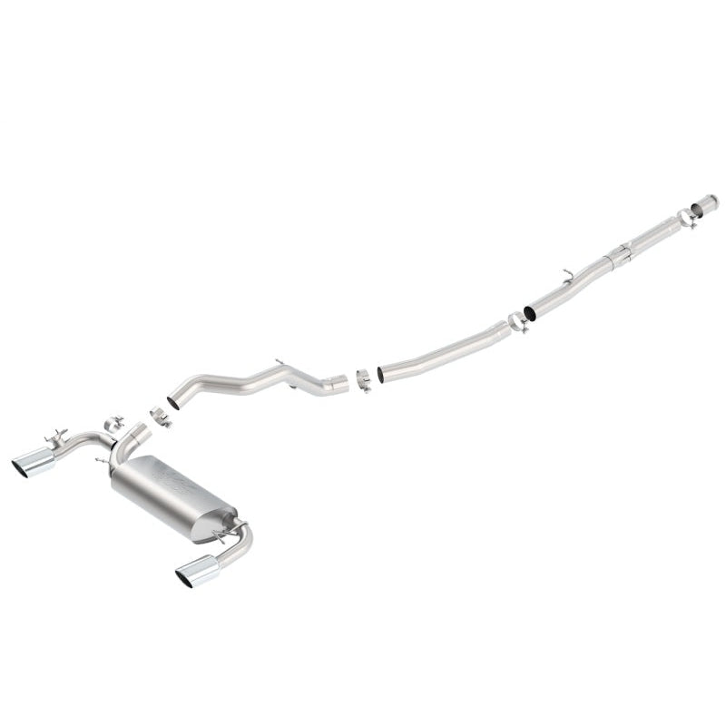 Borla 16-17 Ford Focus RS 2.3L MT Round Angle-Cut Tips Split Rear Exit ATAK Catback Exhaust - T1 Motorsports