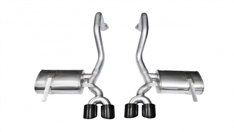 Corsa Xtreme Axle-Back Exhaust (Black Twin 4.0" Tips) - 1997-2004 Chevrolet Corvette C5 Z06 5.7L V8