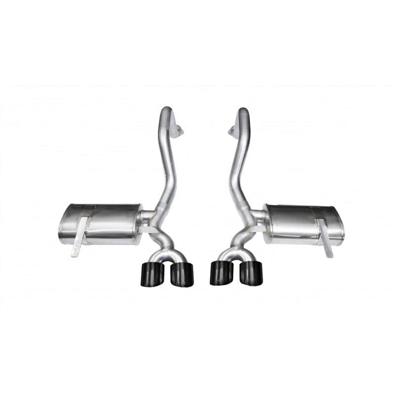 Corsa Xtreme Axle-Back Exhaust (Black Twin 4.0" Tips) - 1997-2004 Chevrolet Corvette C5 Z06 5.7L V8