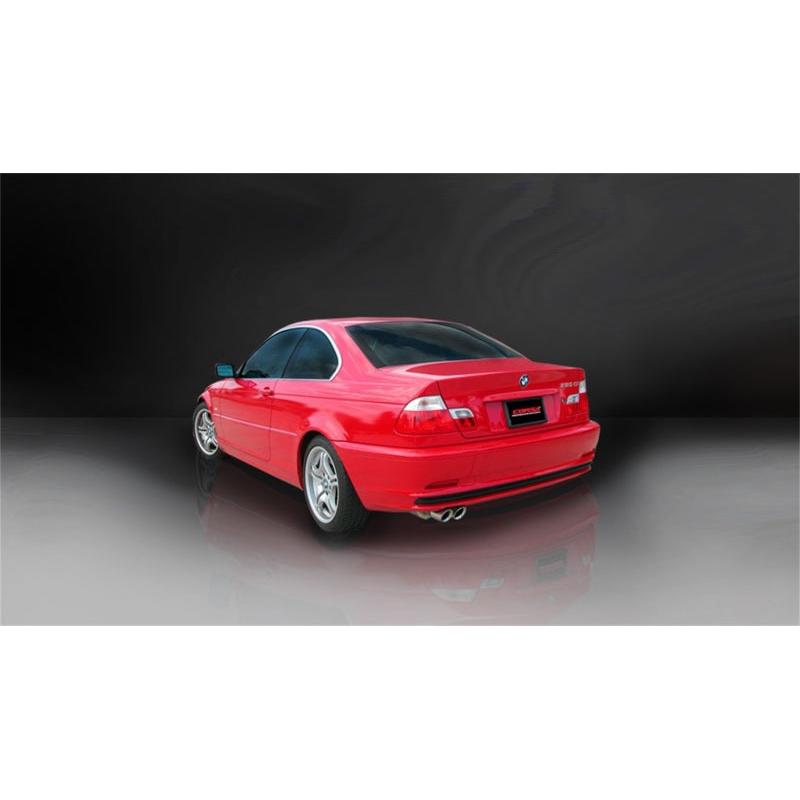 Corsa Sport Axle-Back Exhaust (Polished Tips) - 2001-2006 BMW 325i E46, 330 E36