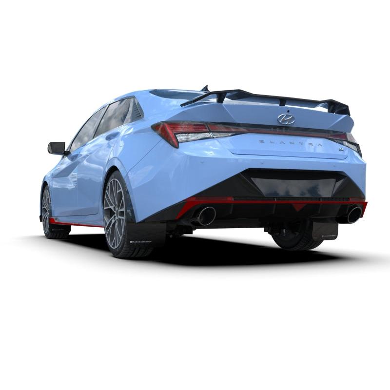 Rally Armor 2022 Hyundai Elantra N & N Line Black UR Mud Flap w/ Red Logo