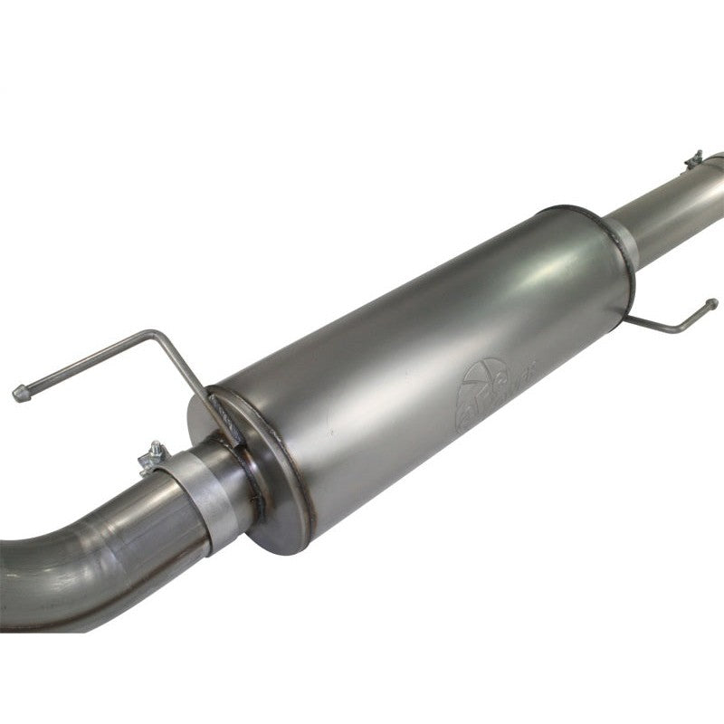 aFe MACHForce XP Exhaust Cat-Back SS-409 4in Polished Tip 11-12 Ford F-150 EcoBoost V6-3.5L (tt)