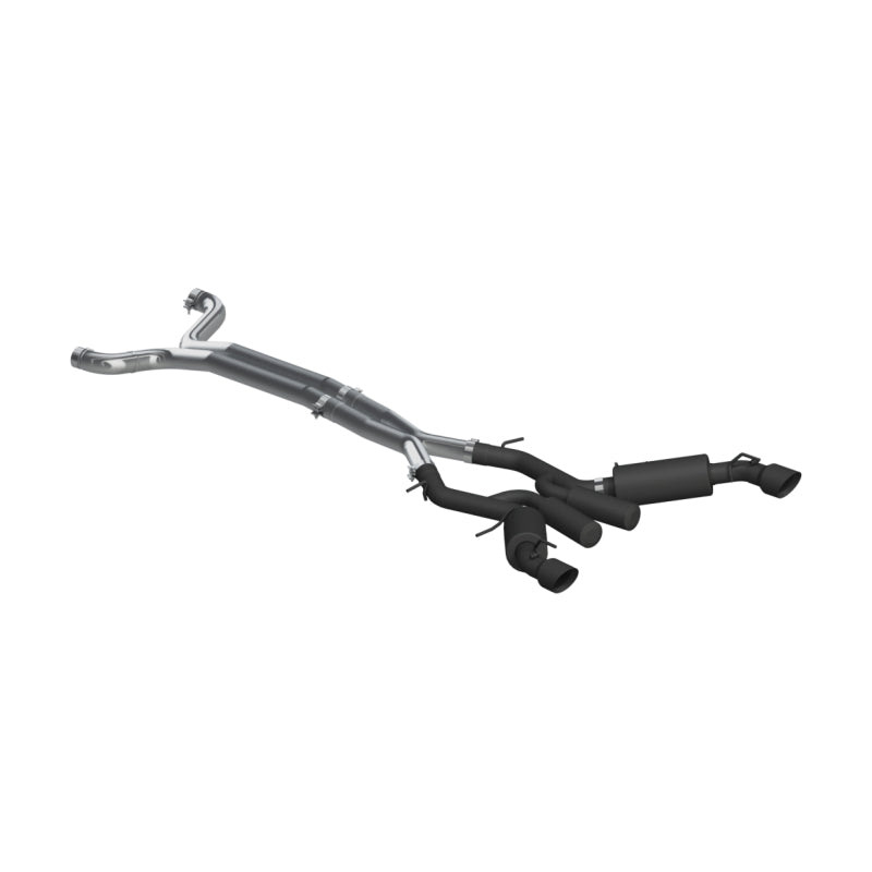 MBRP 16-19 Chevrolet Camaro SS 6 Speed 3in Dual Cat Back w/ 4.5in OD Tips - Black (Non NPP Models) - T1 Motorsports
