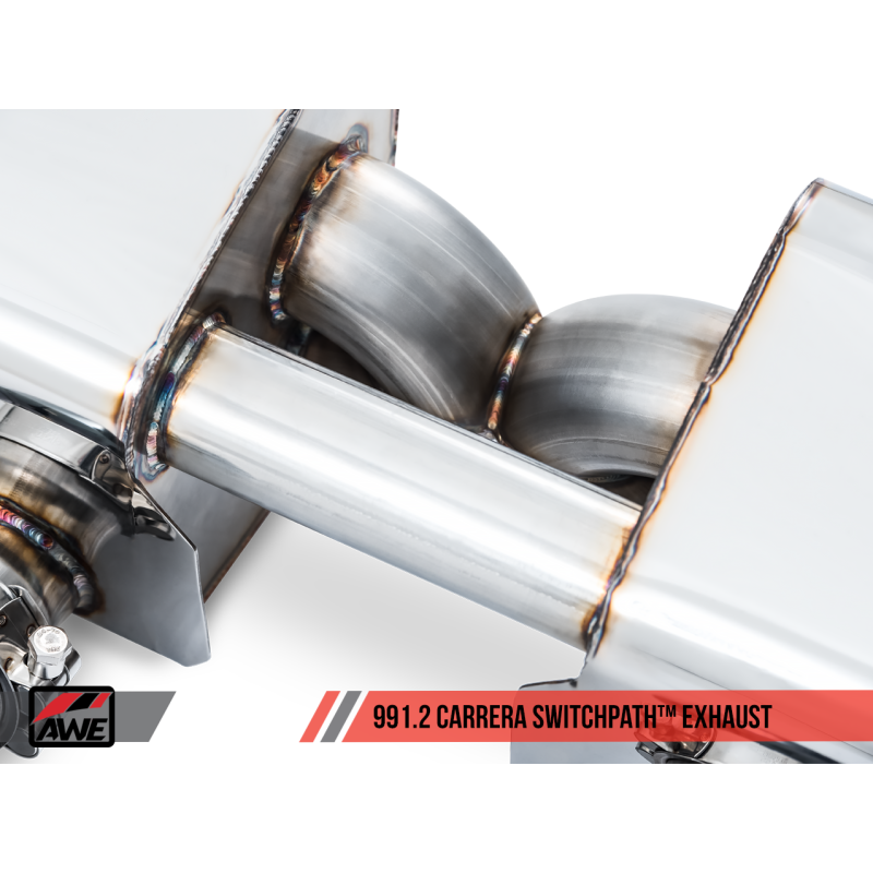 AWE Tuning Porsche 911 (991.2) Carrera / S SwitchPath Exhaust for PSE Cars - Chrome Silver Tips