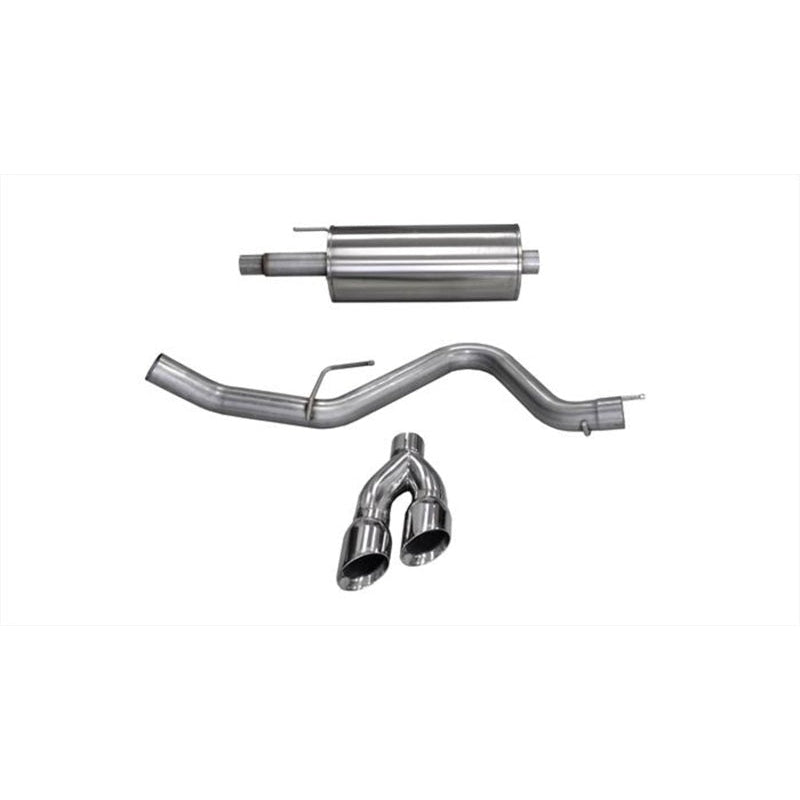 Corsa 2015 Ford F-150 5.0L V8 (Super Crew Cab) Polished Sport Single Side Dual 4in Tips CB Exhaust - T1 Motorsports