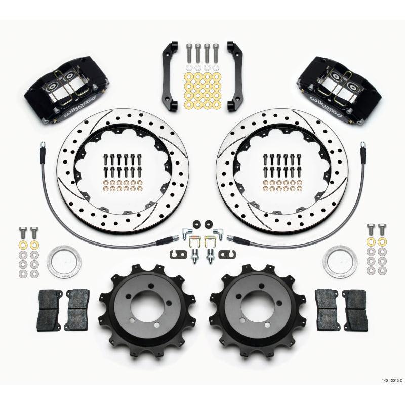 Wilwood Dynapro Radial Rear Kit 12.88in Drilled 2006-2007 Subaru WRX w/Lines - T1 Motorsports