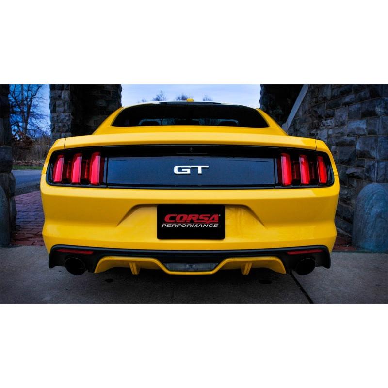 Corsa 3in Xtreme Cat-Back Exhaust Dual Rear Exit w/ Black Tips - 2015-2017 Ford Mustang GT Coupe 5.0L