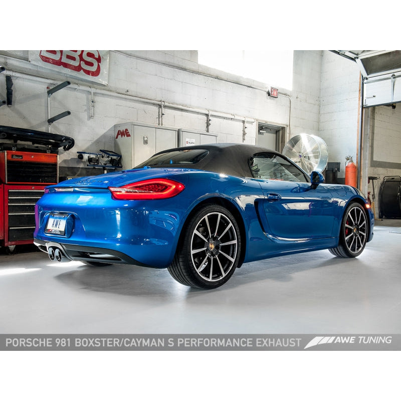 AWE Tuning Porsche 981 Performance Exhaust System - w/Chrome Silver Tips