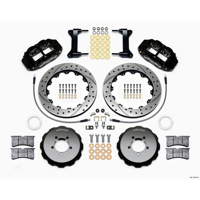 Wilwood Narrow Superlite 6R Front Hat Kit 13.06in Drilled 1999-2012 Subaru WRX w/Lines - T1 Motorsports