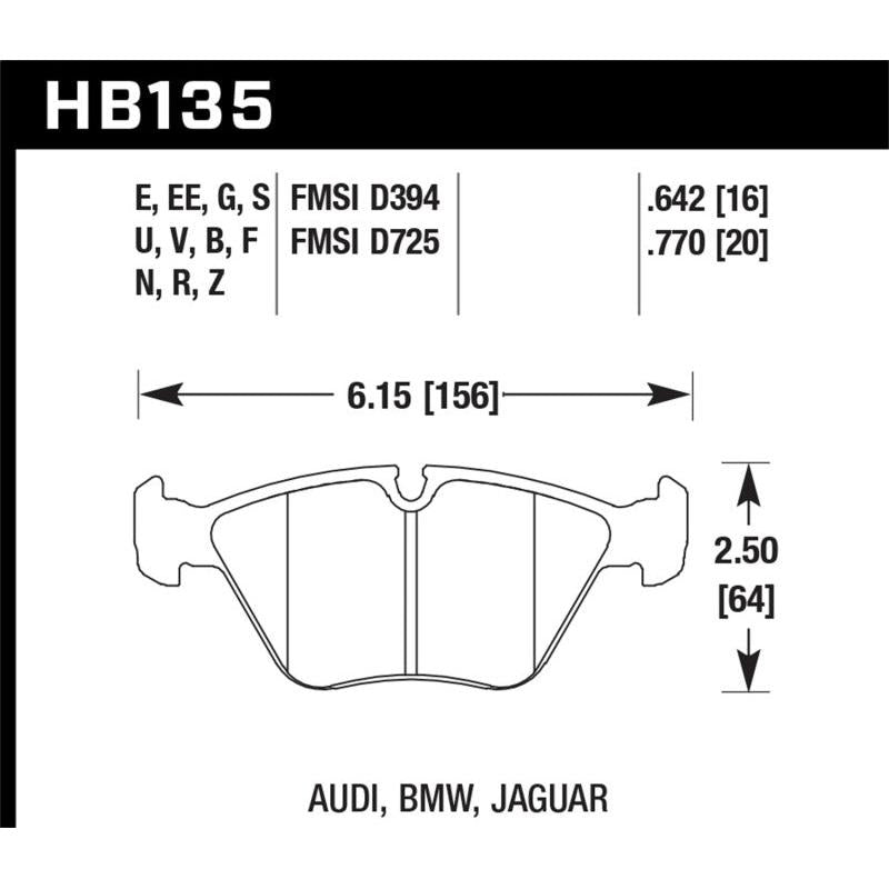 Hawk 1997 BMW E36 M3 Blue 9012 Race Front Brake Pads - T1 Motorsports