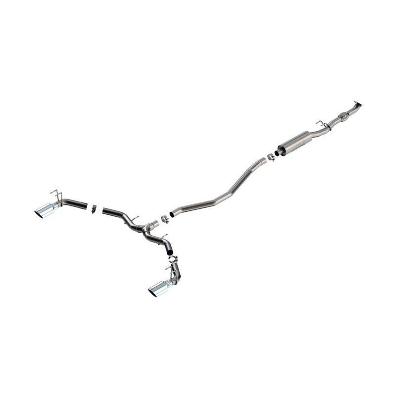 Borla S-Type Catback Exhaust (Bright Chrome Tips) - 2023 Integra/2022-2023 Civic Si 1.5L 4 CYL. MT FWD 4DR