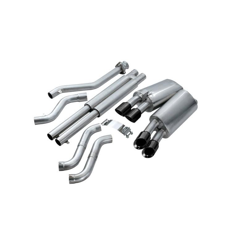 Corsa Sport Cat-Back Exhaust (Black Tips) - 1996 Chevrolet Corvette C4 5.7L V8 LT4