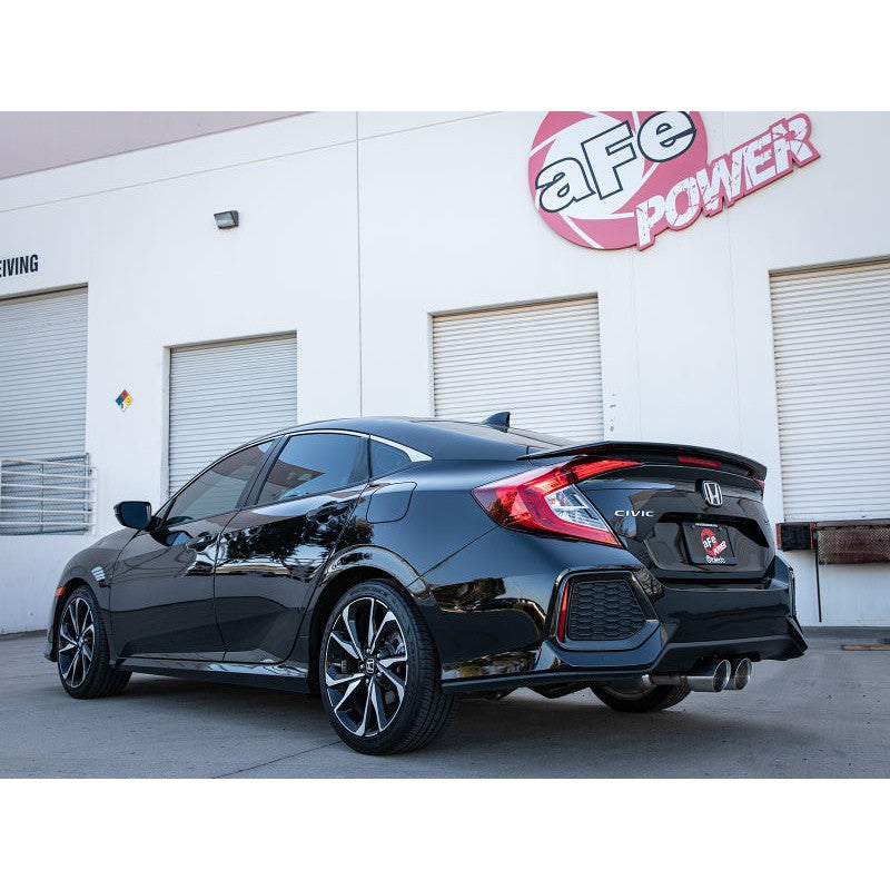 aFe Takeda 2.5in 304SS Cat-Back Exhaust System w/ Polished Tips 17-20 Honda Civic Si Sedan I4 1.5L