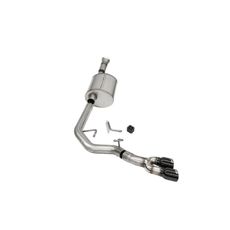 Corsa Sport Cat-Back Exhaust w/Front of Tire Exit-Black Tips - 2021-2024 Ford F-150 3.5L V6
