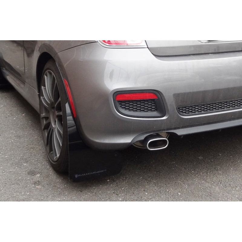 Rally Armor 12-18 Fiat 500 (Pop/Sport/Lounge/Abarth) Black UR Mud Flap w/ Red Logo - T1 Motorsports