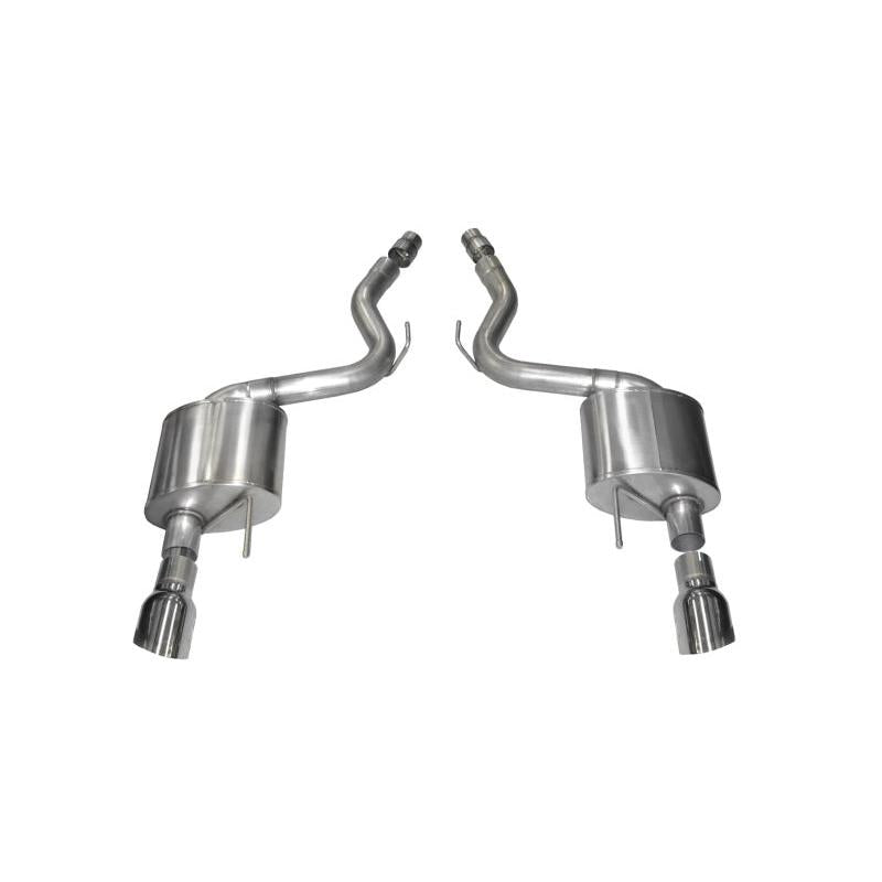 Corsa 3in Sport Axle Back Exhaust - Polished Dual 4.5in Tip- 2015-2017 Ford Mustang GT 5.0