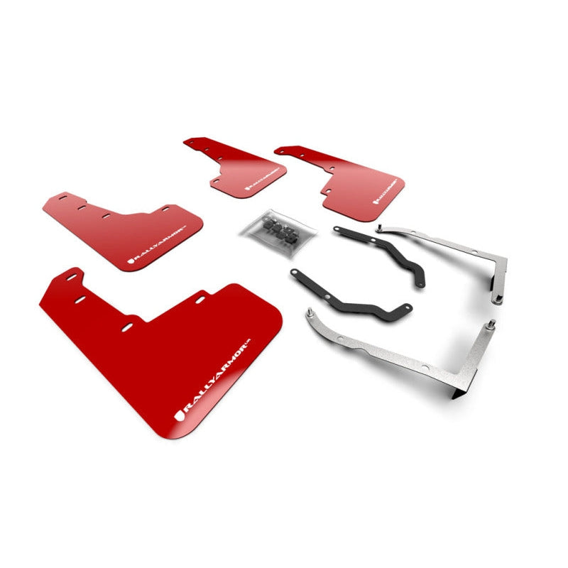 Rally Armor 18-22 Subaru Crosstrek Lift/AT Black Mud Flap w/ Blue Logo (Front Only) - T1 Motorsports