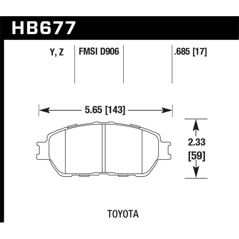 Hawk Lexus 02-03/04-06 ES300/330 Toyota 98-12 Tacoma/Adynl Models Street Perf Ceramic Ft Brake Pads - T1 Motorsports