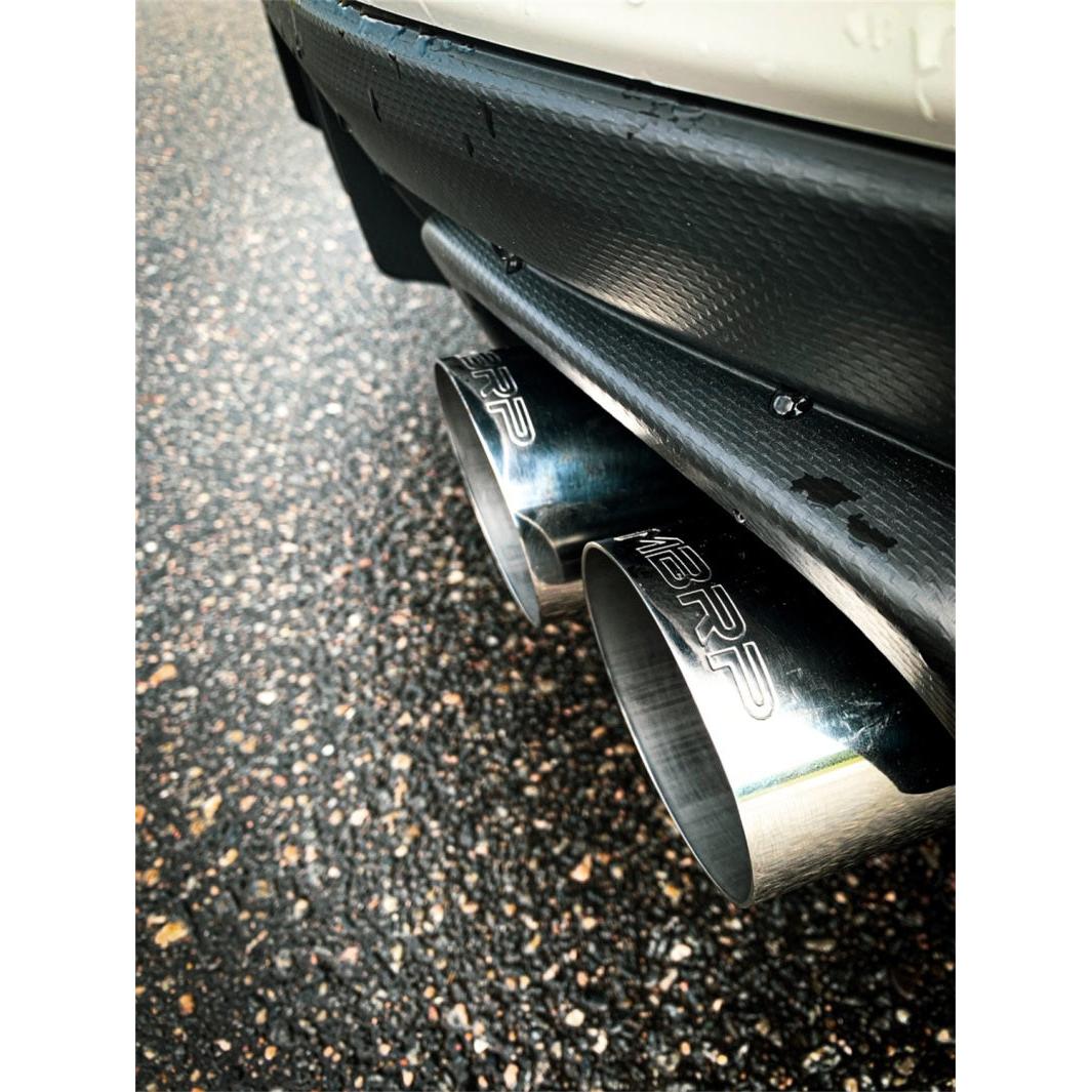 MBRP 15-19 Subaru WRX 2.0L/STI 2.5L 3in Dual Split Rear Exit w/ 3.5in CF Tips - T304 Street Version - T1 Motorsports