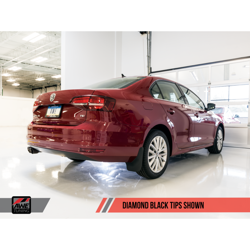 AWE Tuning Mk6 GLI 2.0T - Mk6 Jetta 1.8T Touring Edition Exhaust - Diamond Black Tips