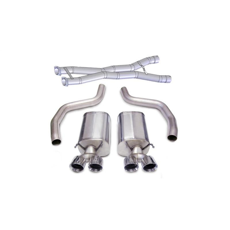 Corsa 12-13 Chevrolet Corvette C6 ZR1 Sport Cat-Back Dual Rear Exit w/ Twin 4.0in Pol Tips
