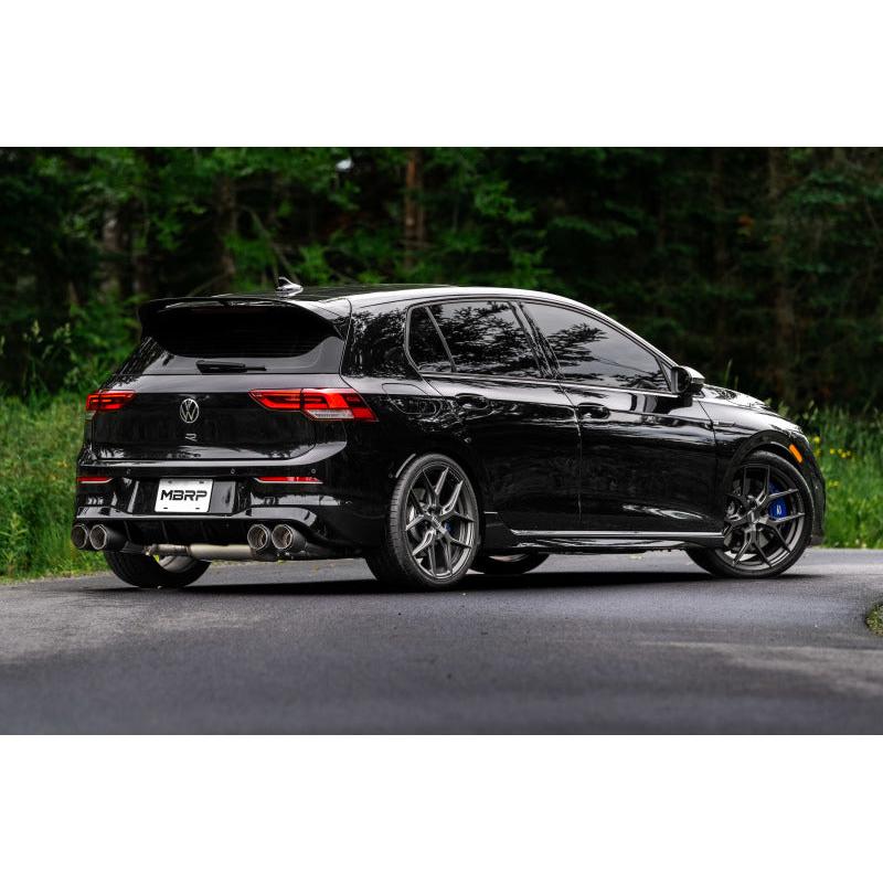 MBRP 2022 Volkswagon Golf R MK8 T304 Stainless Steel 3in Cat-Back, Quad Rear Exit- Carbon Fiber Tips - T1 Motorsports