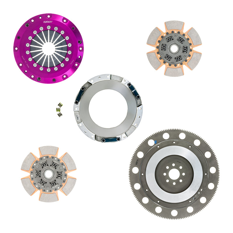 Exedy 96-16 Ford Mustang V8 4.6L/5.0L Hyper Twin Cerametallic Clutch Sprung Disc Push Type Cover - T1 Motorsports