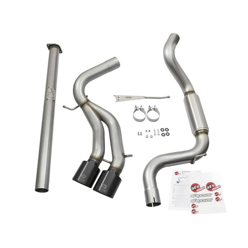 aFe Takeda 3in SS Exhaust Cat-Back 13-16 Ford Focus ST 2.0L Black Tips