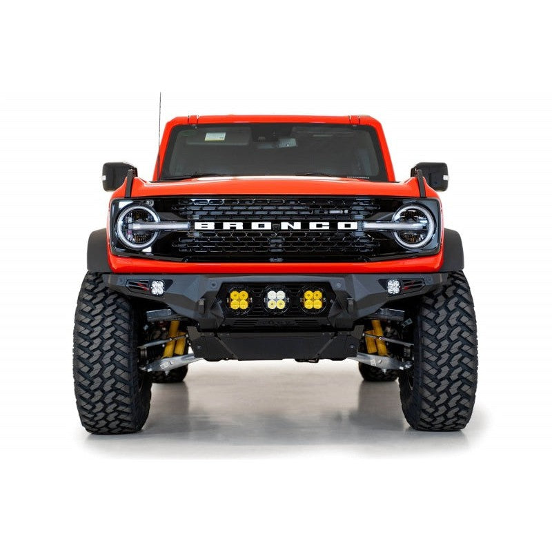 Addictive Desert Designs 21-22 Ford Bronco Bomber Front Bumper (w/ 3 Baja Designs LP4 Mounts)