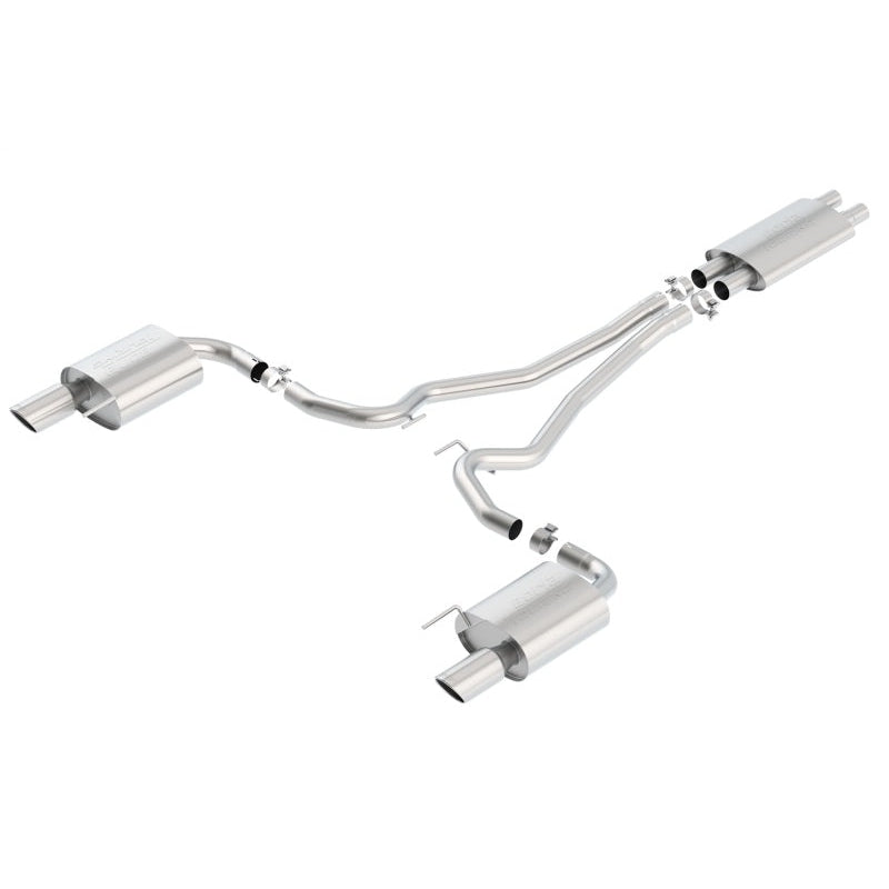 Borla Touring Cat-Back 15 Ford Mustang GT 5.0L V8 MT/AT 2.5in pipe 4in tip - T1 Motorsports