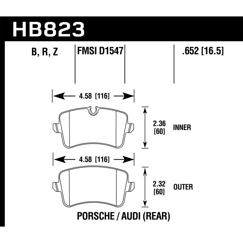 Hawk 11-18 Audi A8 Quattro HPS 5.0 Rear Brake Pads - T1 Motorsports