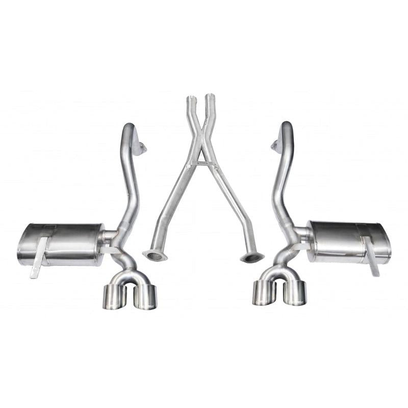 Corsa Xtreme Cat-Back Exhaust (Polished Twin 4.0" Tips) - 1997-2004 Chevrolet Corvette C5 Z06 5.7L V8