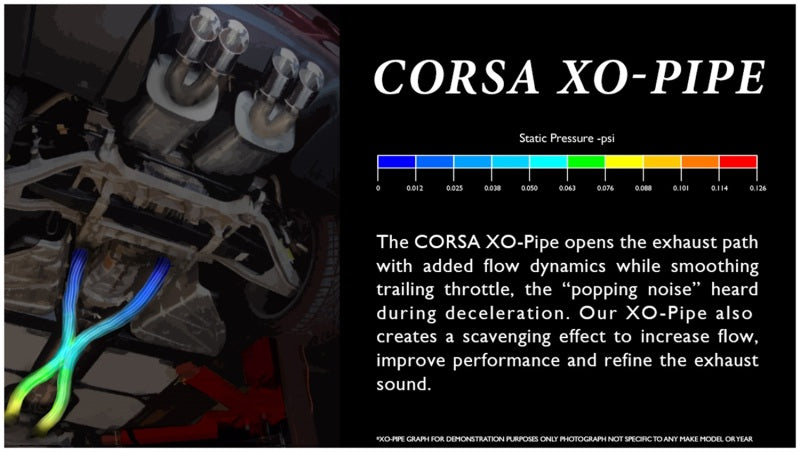 Corsa 2.5in X-Pipe Exhaust - 1997-2004 Chevrolet Corvette C5 Z06 5.7L V8
