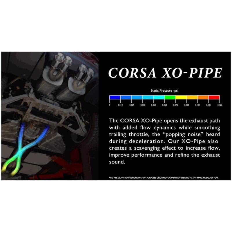 Corsa X-Pipe Exhaust - 2009-2013 Chevrolet Corvette C6 6.2L V8