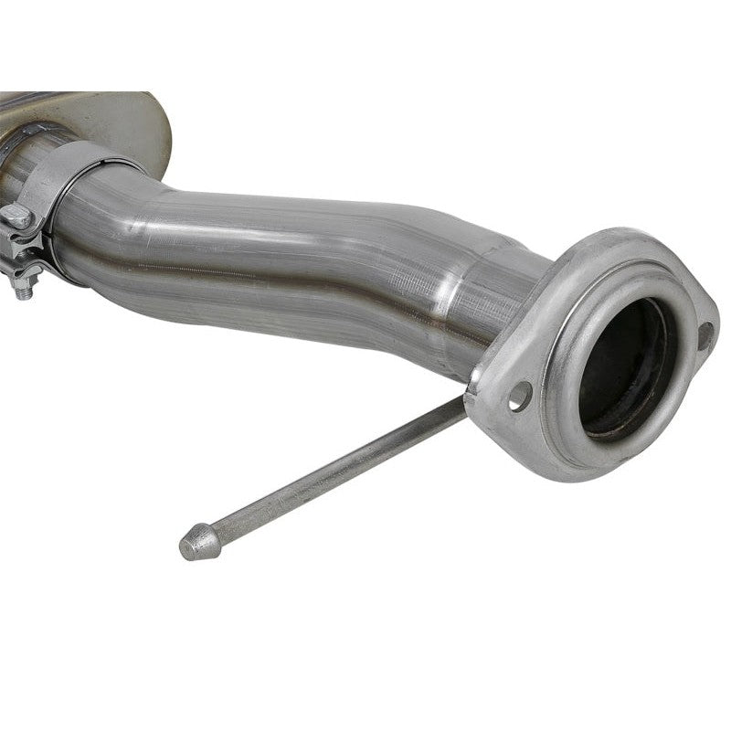 aFe Rebel Series Exht 3in SS Middle Side Exit CB w/ Black Tips 11-14 Ford F150 Ecoboost V6 3.5L (tt)