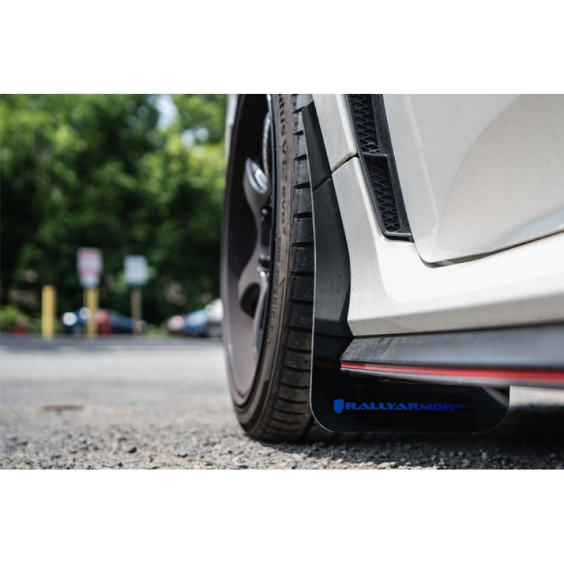 Rally Armor 17-21 Honda Civic Type R White UR Mud Flap w/ Red Logo - T1 Motorsports