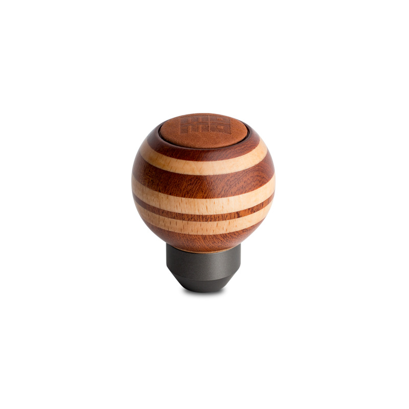 Momo Targa Heritage Shift Knob - Round Wood, Layered Mahogany and Beec