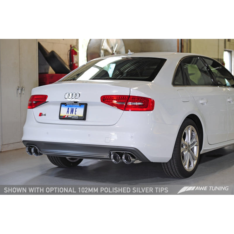 AWE Tuning Audi B8.5 S4 3.0T Touring Edition Exhaust System - Chrome Silver Tips (102mm)