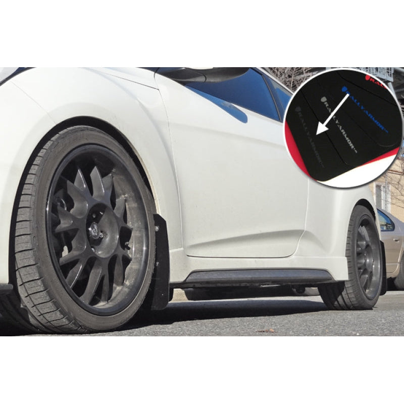 Rally Armor 12-18 Hyundai Veloster Black UR Mud Flap w/ Grey Logo - T1 Motorsports