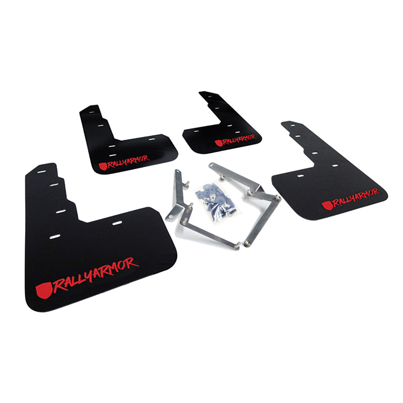Rally Armor 17-21 Honda Civic Type R Black Mud Flap Red Altered Font Logo - T1 Motorsports