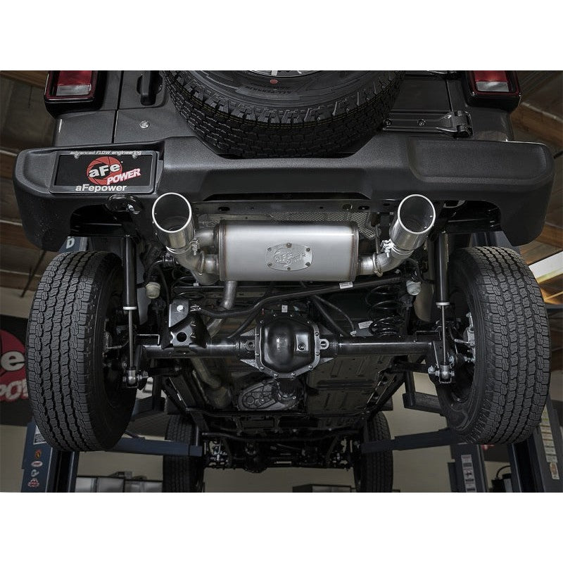 aFe Rebel Series 2.5in 409 SS Cat-Back Exhaust w/ Polished Tips 2018+ Jeep Wrangler (JL) V6 3.6L