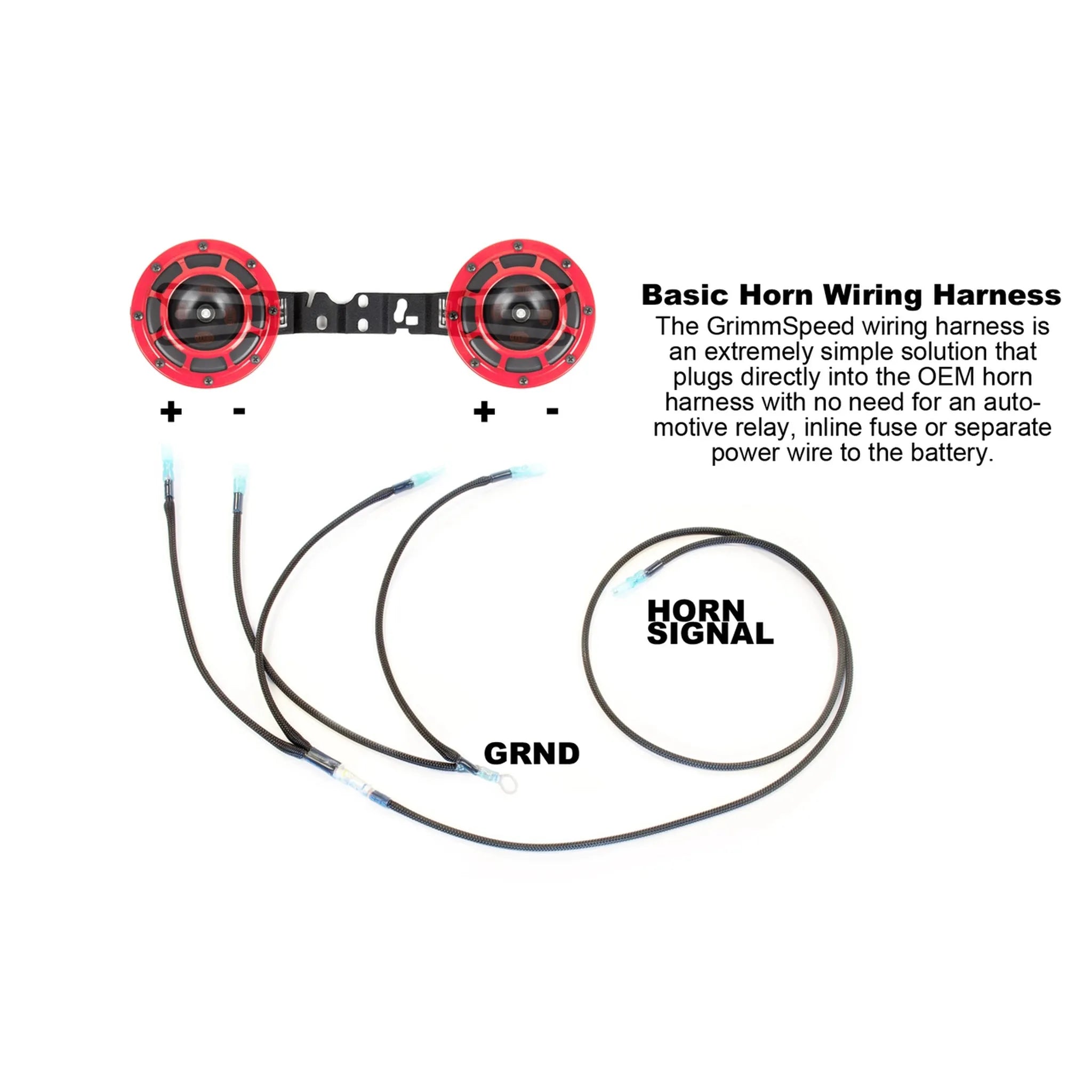 GrimmSpeed 02-14 Subaru WRX/STI Hella Horn Wiring Harness - T1 Motorsports