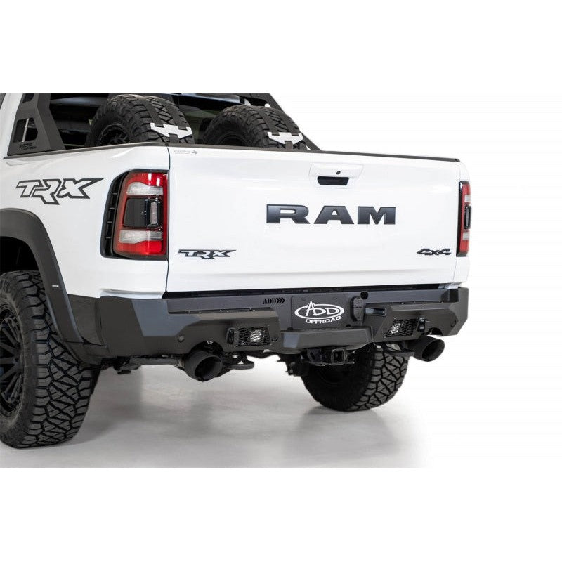 Addictive Desert Designs 2021 Dodge RAM 1500 TRX Stealth Fighter Rear Bumper - Hammer Black