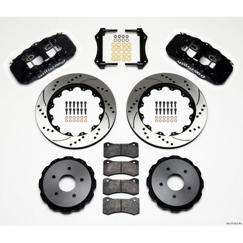 Wilwood AERO4 Rear Kit 14.00in Drilled 97-04 Corvette C5/Z06 05-13 C6 - T1 Motorsports