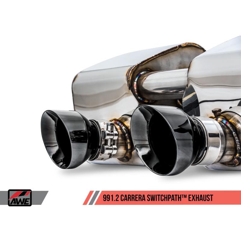 AWE Tuning Porsche 911 (991.2) Carrera / S SwitchPath Exhaust for PSE Cars - Diamond Black Tips