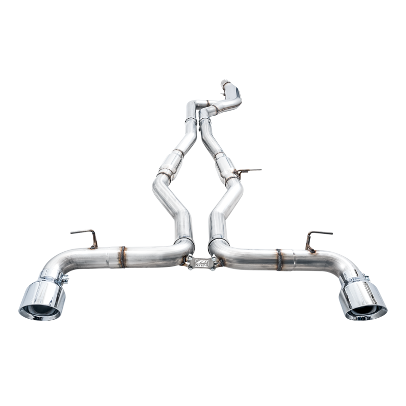 AWE Tuning 2020+ Toyota Supra A90 Track Edition Exhaust - 5in Chrome Silver Tips