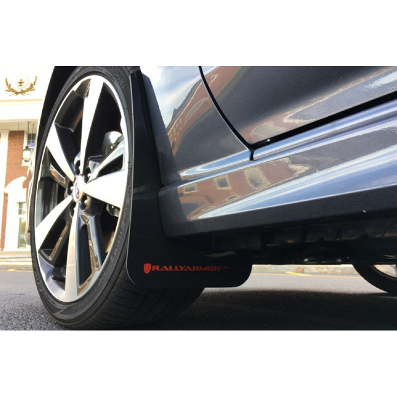 Rally Armor 17-22 Subaru Impreza Black UR Mud Flap w/ White Logo - T1 Motorsports