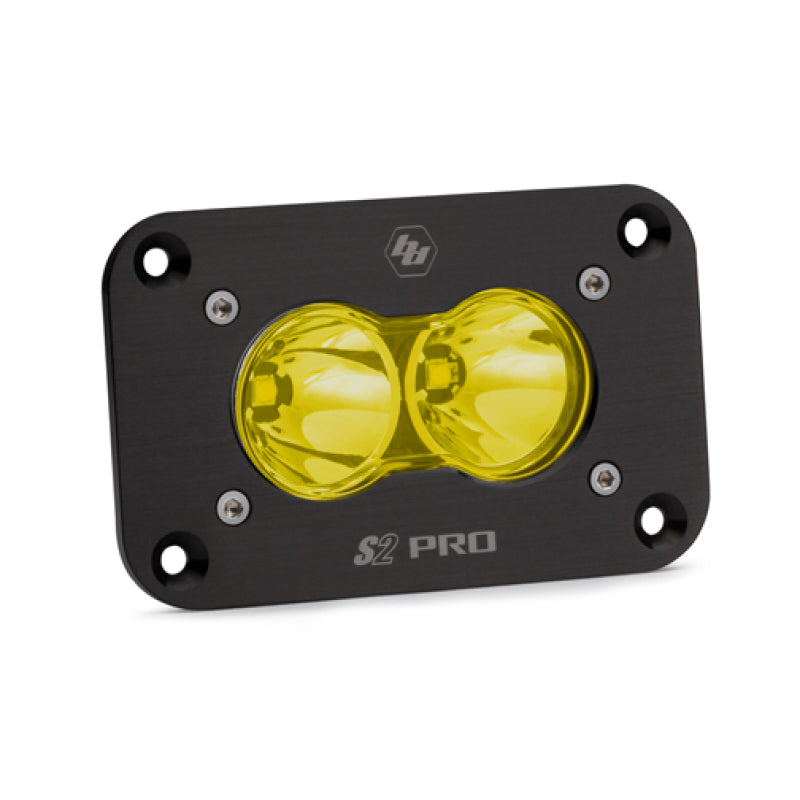 Baja Designs S2 Pro Flush Mount Spot Pattern LED Work Light - Amber - T1 Motorsports